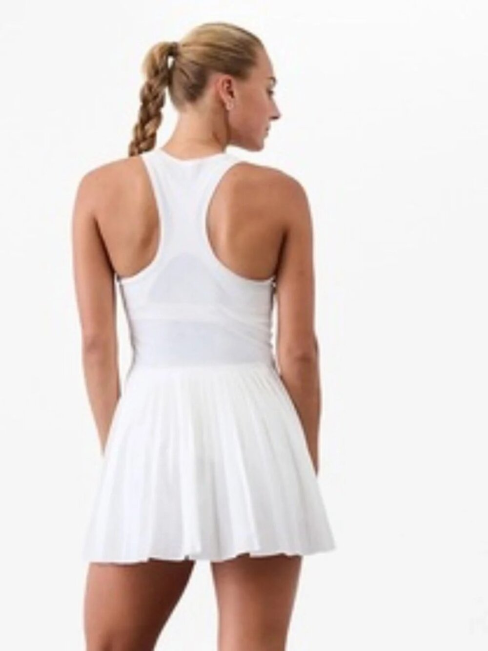 NWT - Athleta Pickell Ball Pleated Dress White S
